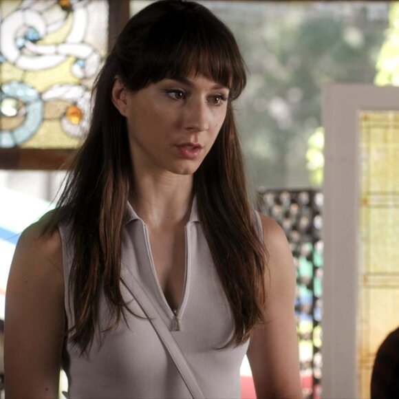 Jason Wu Thuya Knit Polo Dress With Flounce Hem ALT ASO Spencer Hastings - Picture 7 of 7